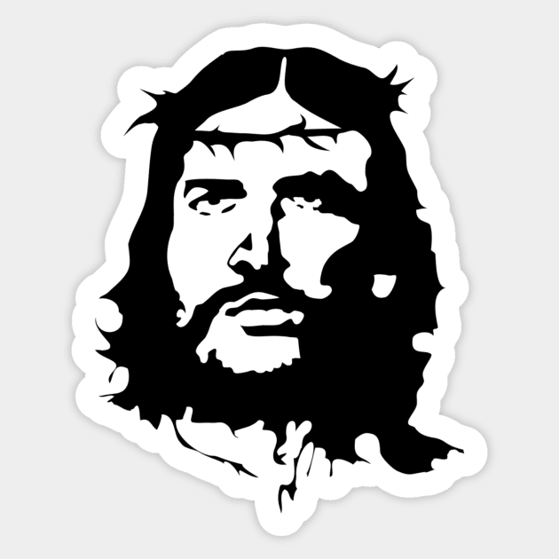 Jesus Christ Che Guevara Revolutionary Sticker by thecamphillips